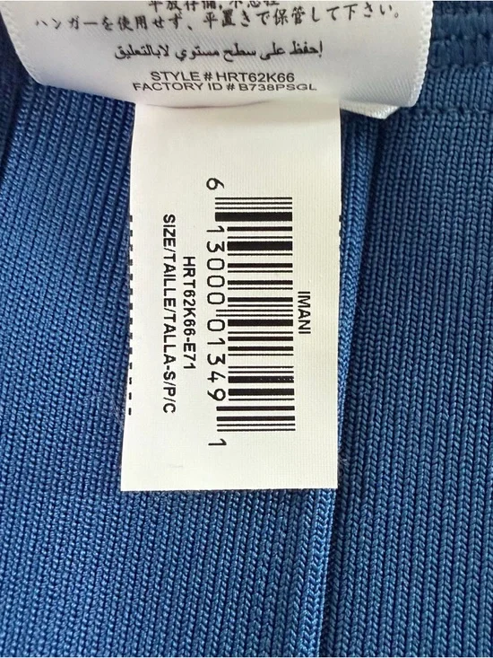 Herve Leger Blue, Black & White Shoulder Bandage Dress Size S - Picture 11 of 11